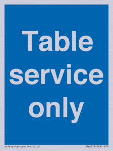 Table service only